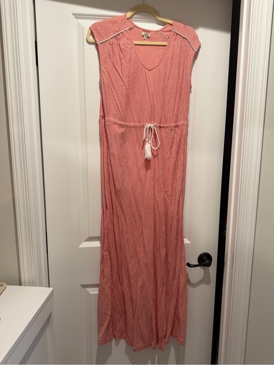 J. Crew Dresses & Skirts - J. Crew Striped Coral-White Sleeveless Dress